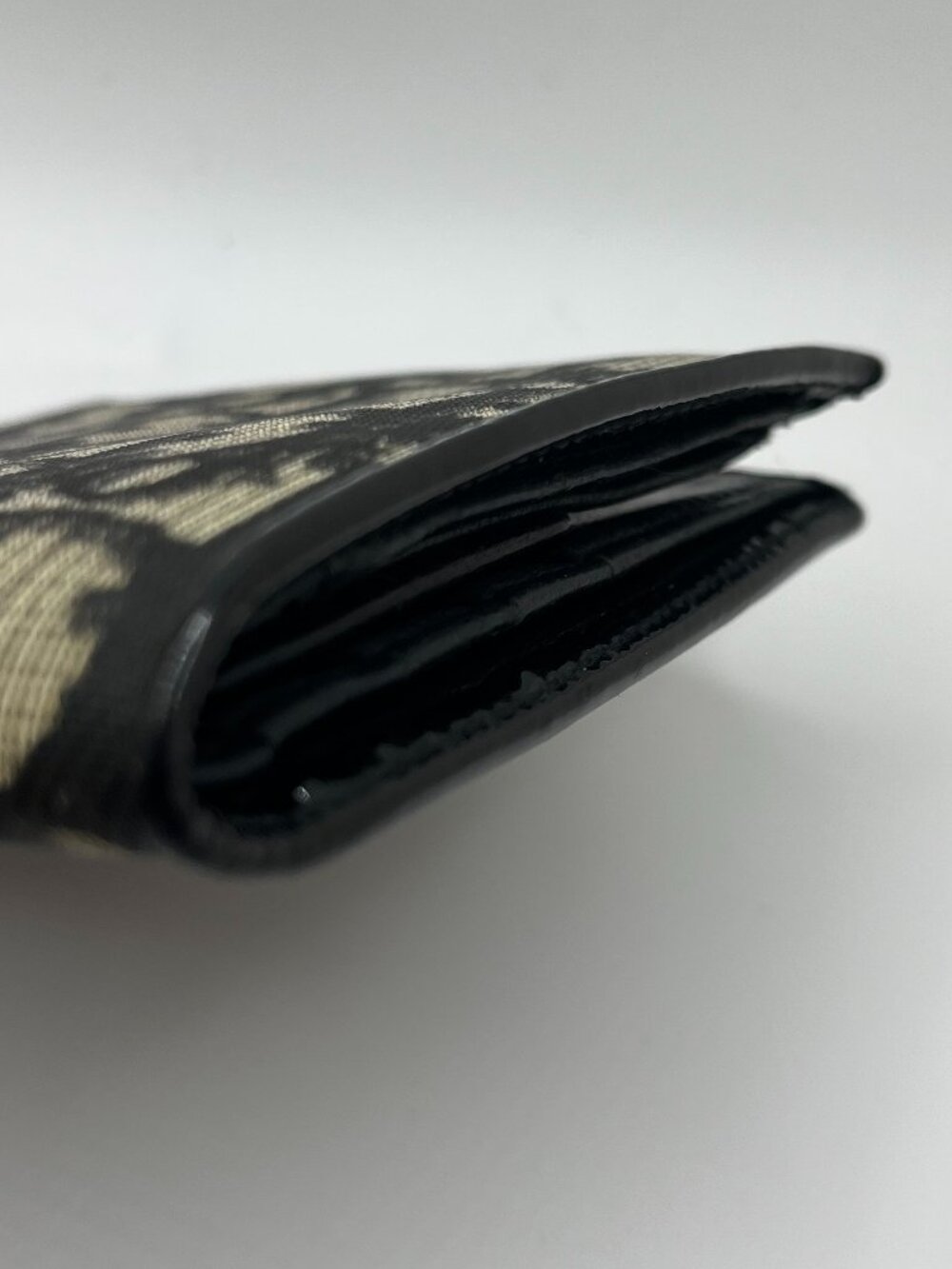 Christian Dior Black & Tan Oblique Jacquard Bifold Wallet - Picture 6 of 13